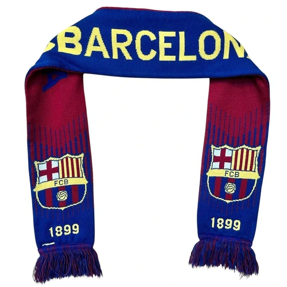 FC Barcelona Home Scarf 62 Inch Soccer Football Fan Club Blaugrna Catalonia Gift